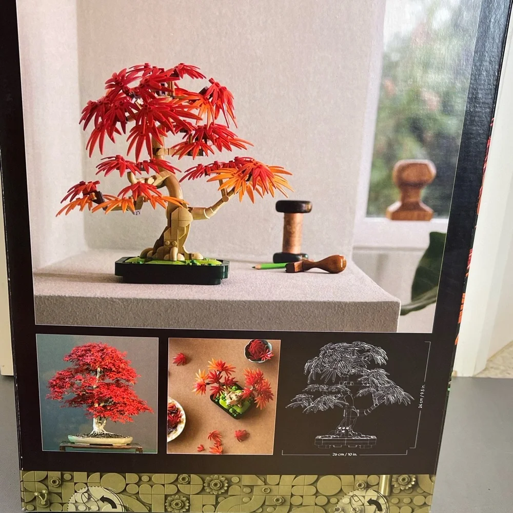LEGO Botanical Collection Japanese Ted Maple Bonsai Tree 10348 Top of box Open